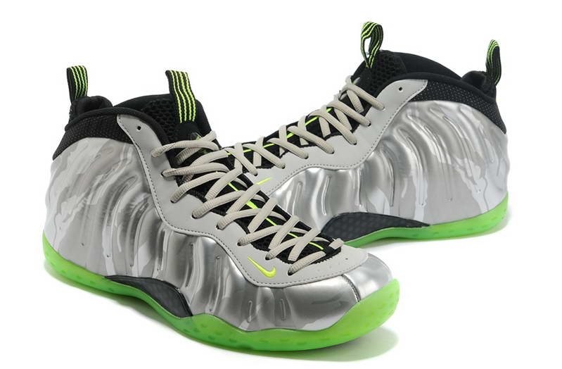 Nike Air foamposite one mens shoes silver Green (5)